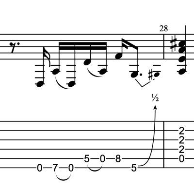 Tabulatur E-Gitarre